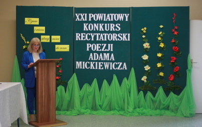 Zdjęcie do XXI Powiatowy Konkurs Recytatorski Poezji Adama Mickiewicza.